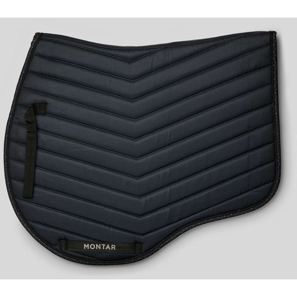 Montar Saddlepad Fair Gun Metal Crystals Jumping Slate Grey