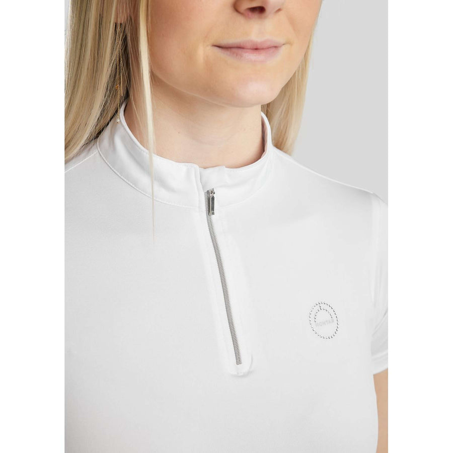 Montar Poloshirt Everly Crystal Logo White