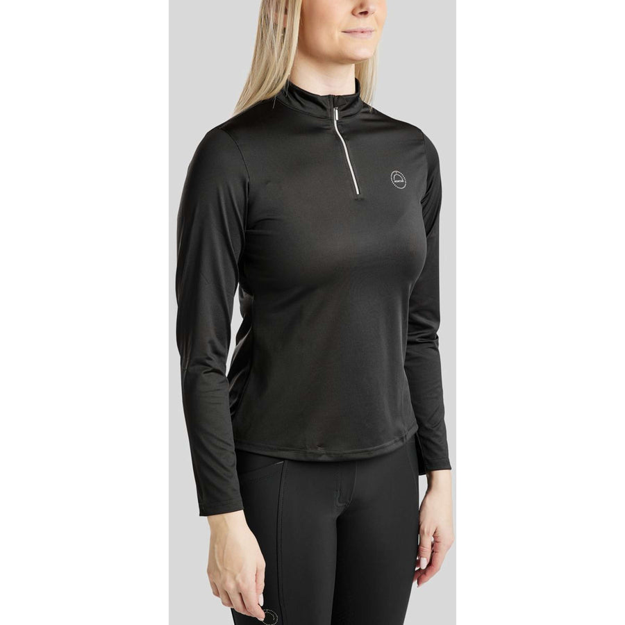 Montar Shirt Everly Crystal Logo Long Sleeves Black