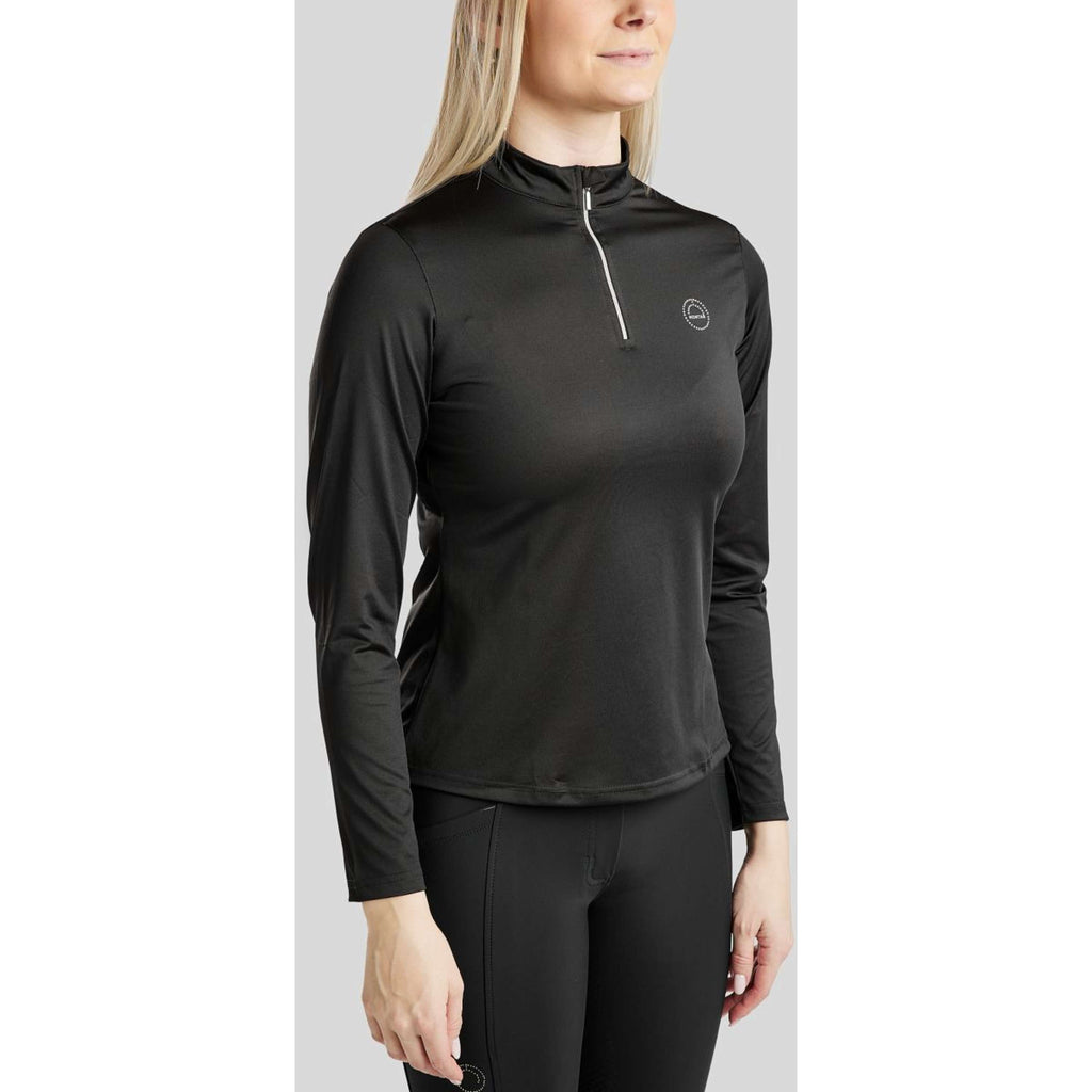 Montar Shirt Everly Crystal Logo Long Sleeves Black