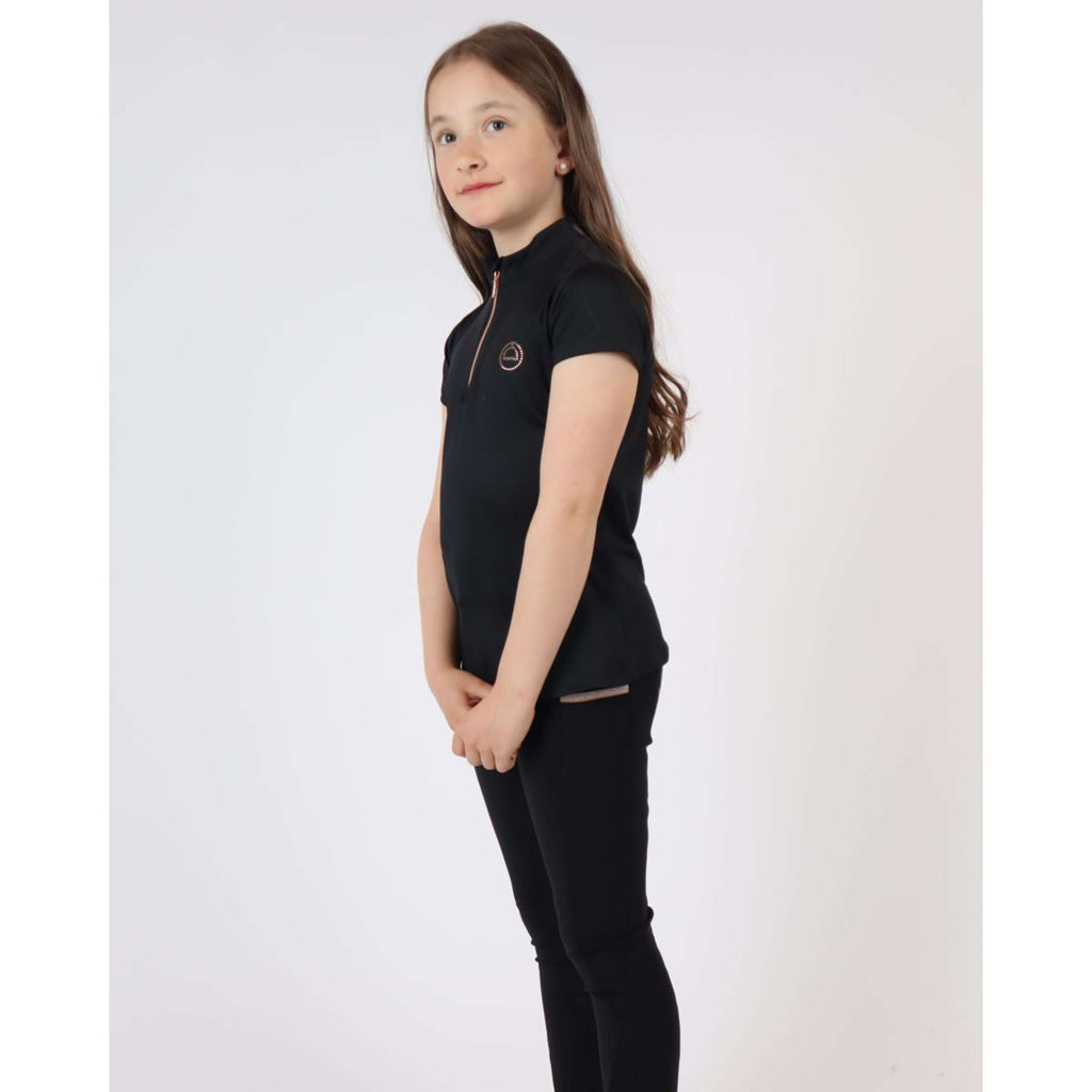 Montar Poloshirt Everly Rosegold Junior Black