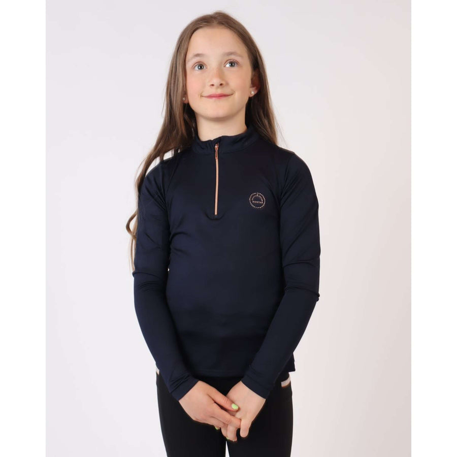Montar Shirt Everly Rosegold Junior Long Sleeves Navy