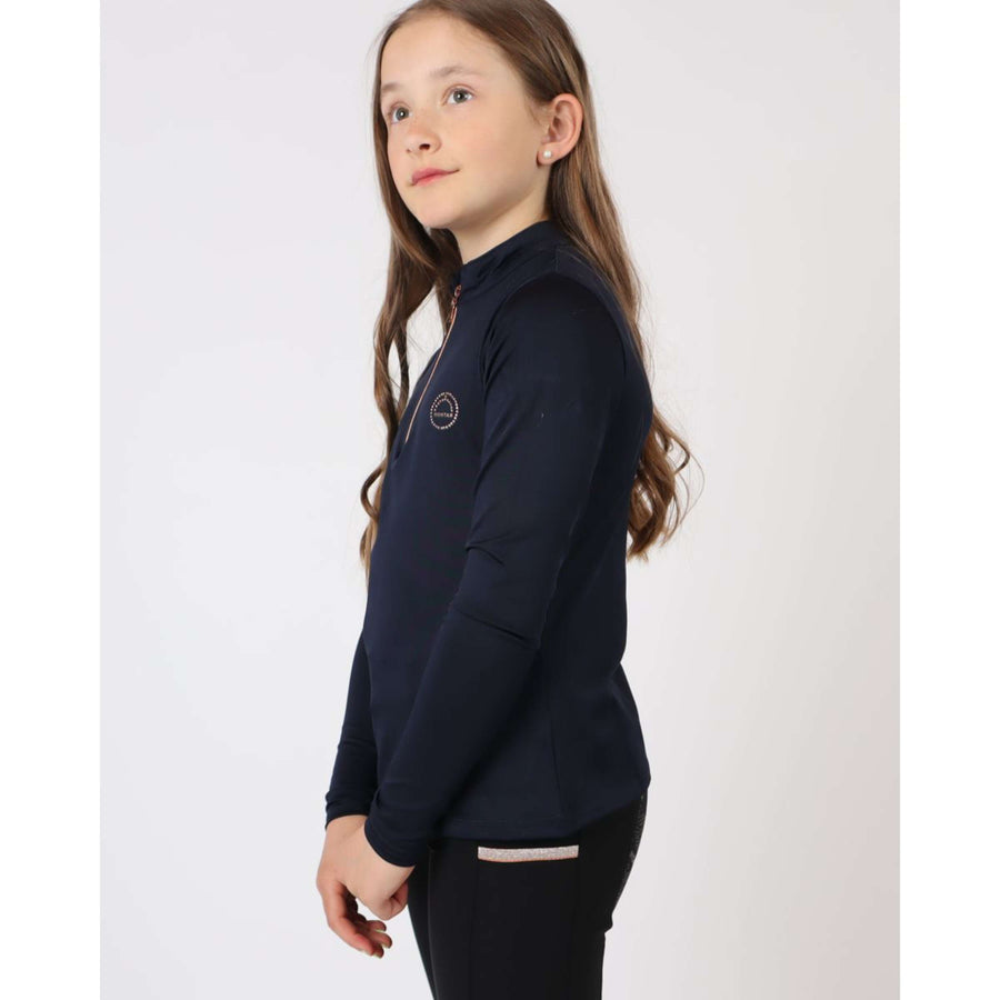 Montar Shirt Everly Rosegold Junior Long Sleeves Navy