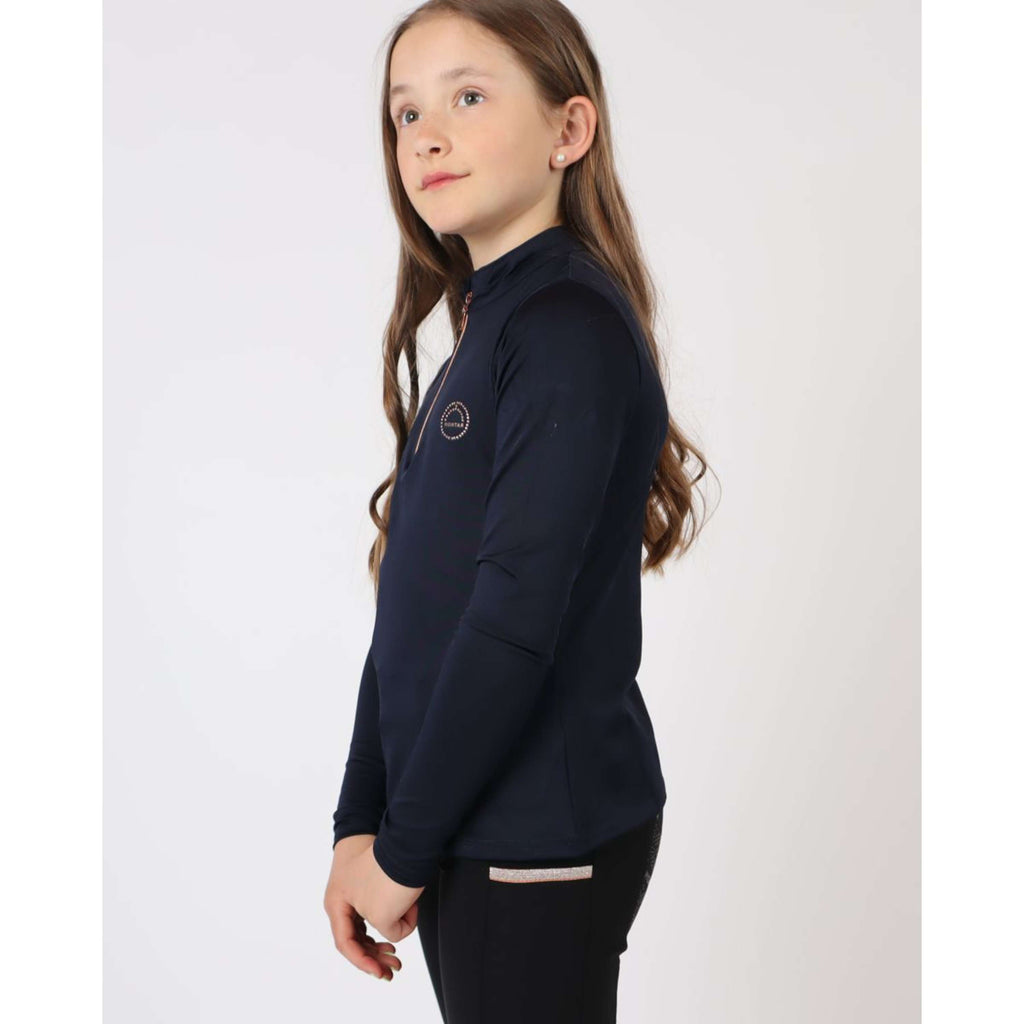 Montar Shirt Everly Rosegold Junior Long Sleeves Navy