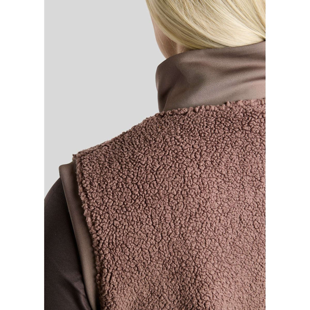 Montar Bodywarmer MoEbba Teddy Pile Golden Quartz Nougat Brown