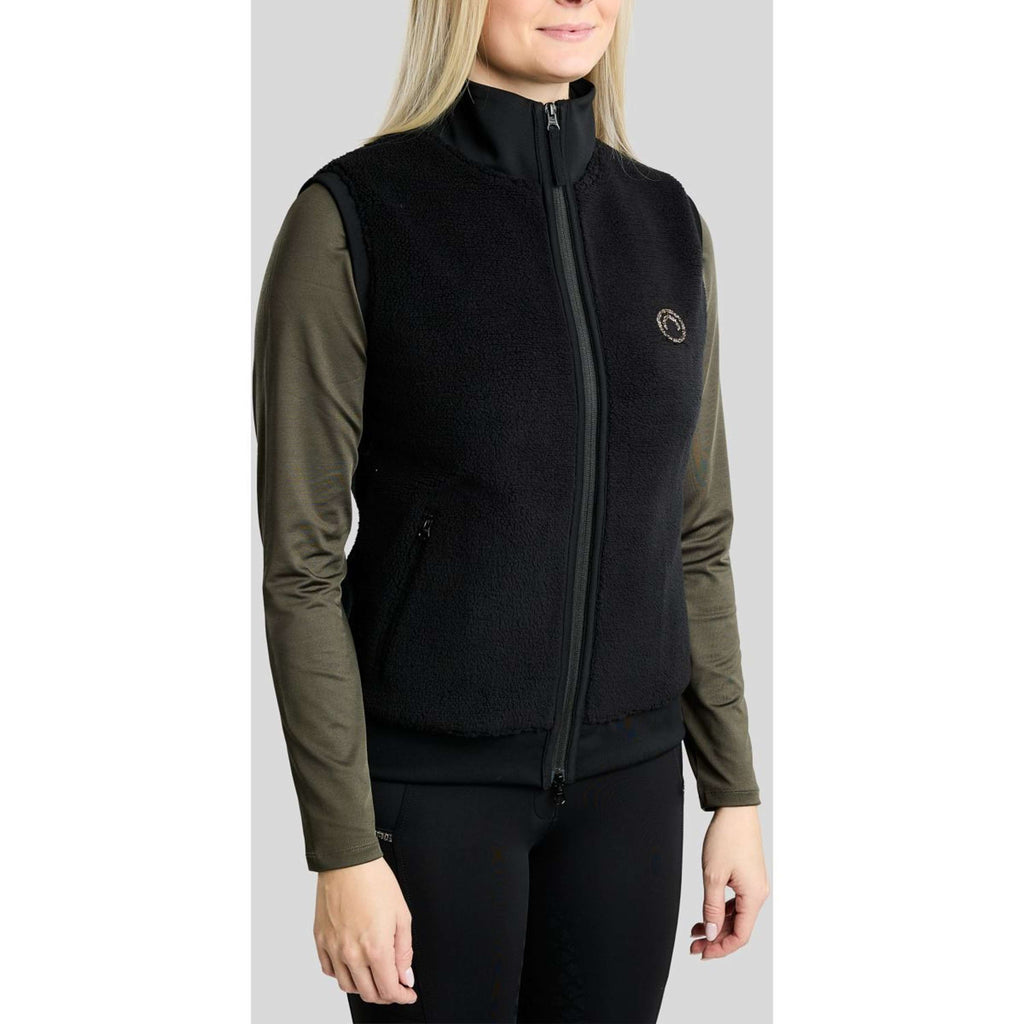 Montar Bodywarmer MoEbba Teddy Pile Golden Quartz Black