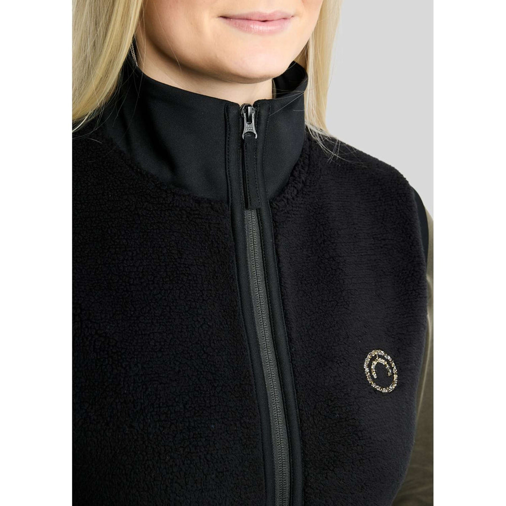 Montar Bodywarmer MoEbba Teddy Pile Golden Quartz Black