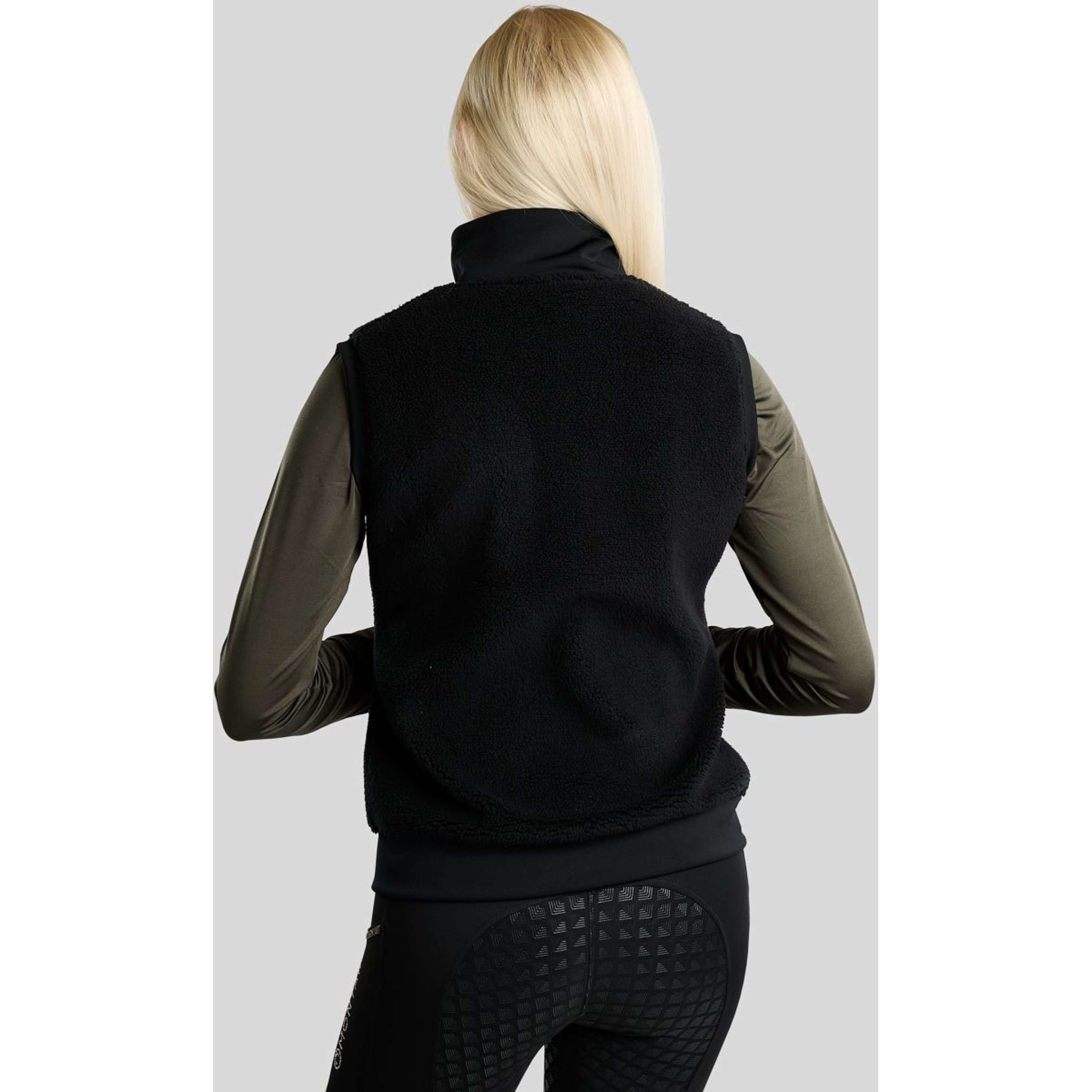 Montar Bodywarmer MoEbba Teddy Pile Golden Quartz Black