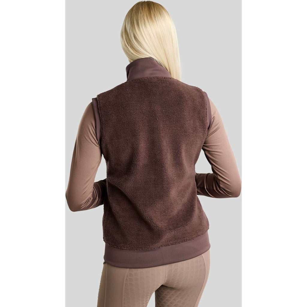 Montar Bodywarmer MoEbba Teddy Pile Golden Quartz Black Peony