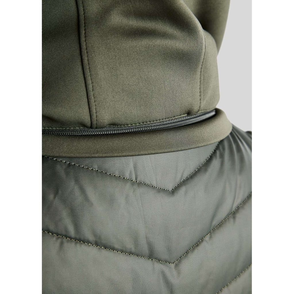 Montar Bodywarmer MoEverline Hybrid Detachable Hood Golden Quartz Crystals Forest Green