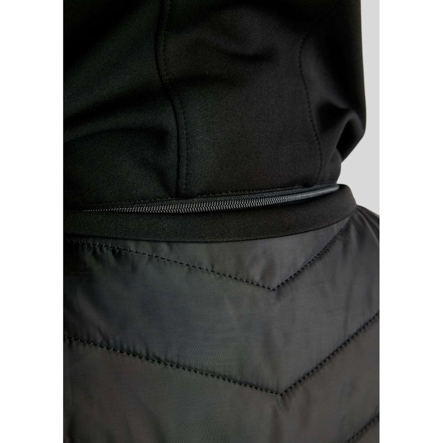 Montar Bodywarmer MoEverline Hybrid Detachable Hood Golden Quartz Crystals Black