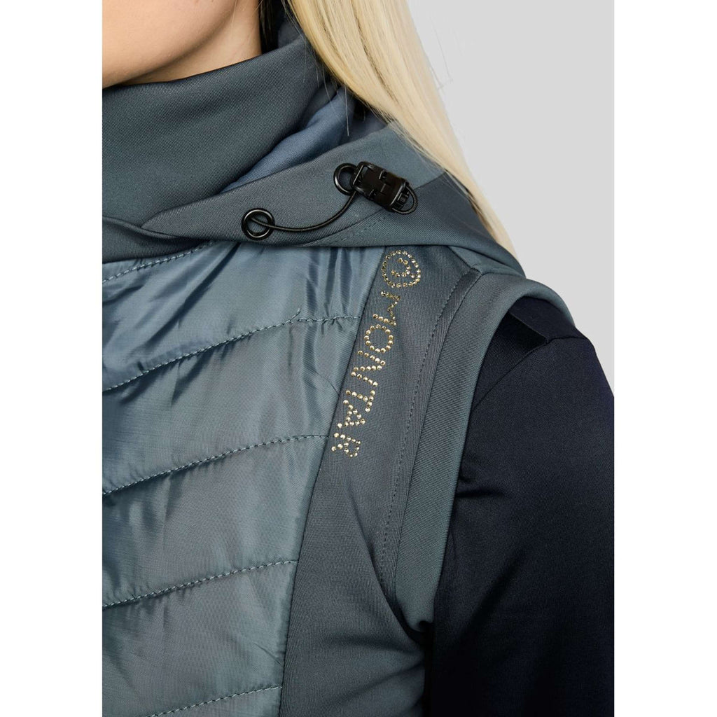 Montar Bodywarmer MoEverline Hybrid Detachable Hood Golden Quartz Crystals Dark Slate