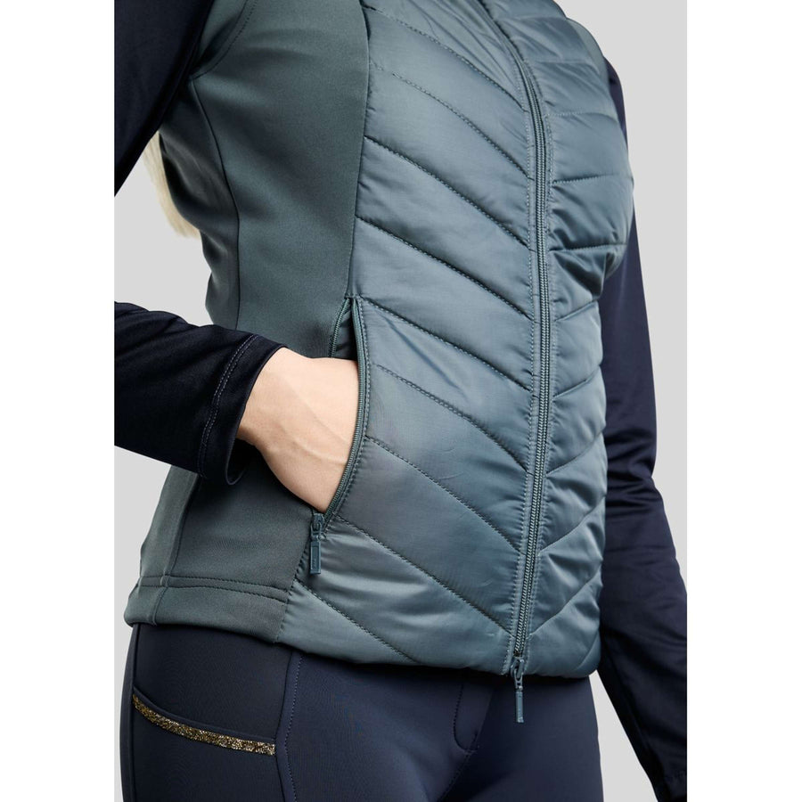 Montar Bodywarmer MoEverline Hybrid Detachable Hood Golden Quartz Crystals Dark Slate