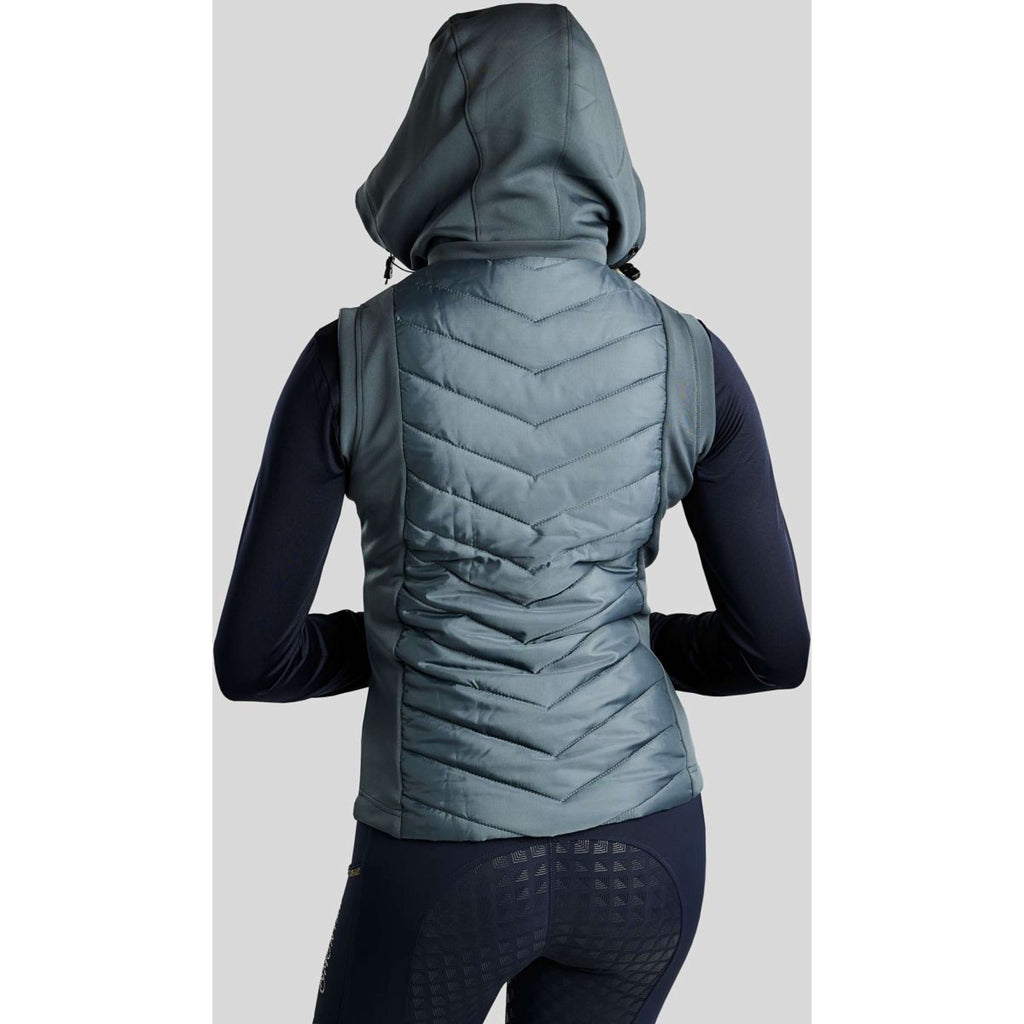 Montar Bodywarmer MoEverline Hybrid Detachable Hood Golden Quartz Crystals Dark Slate