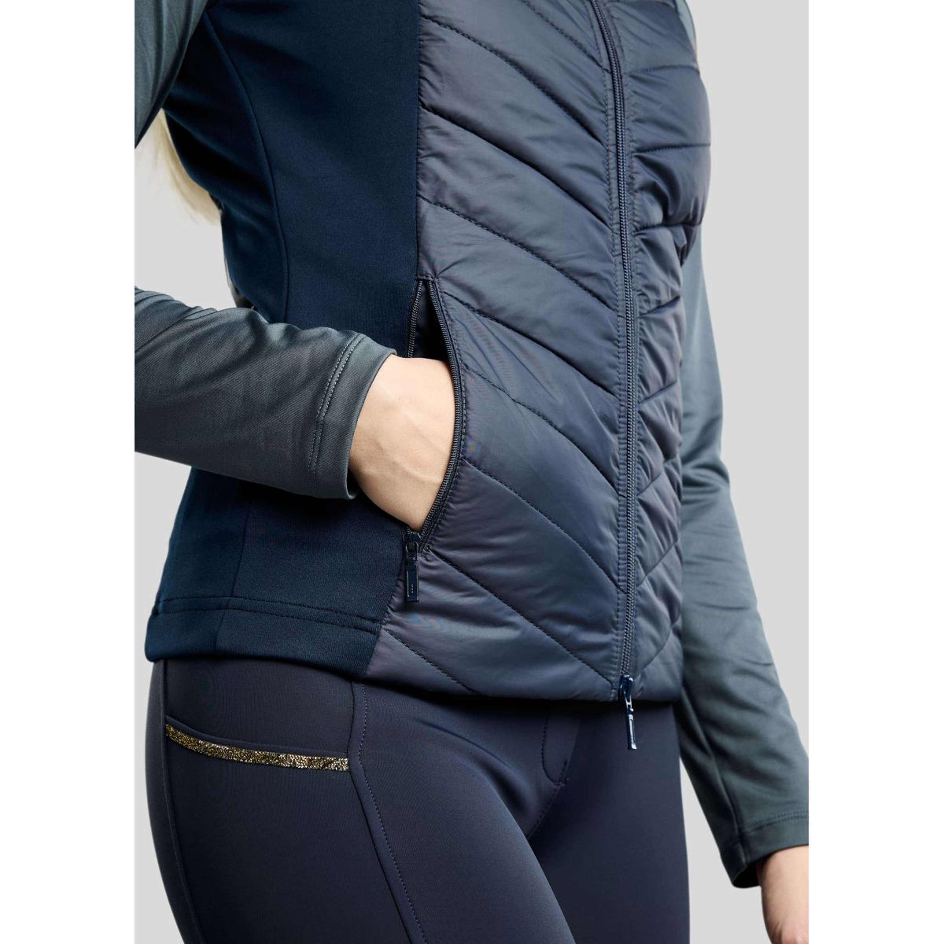 Montar Bodywarmer MoEverline Hybrid Detachable Hood Golden Quartz Crystals Navy