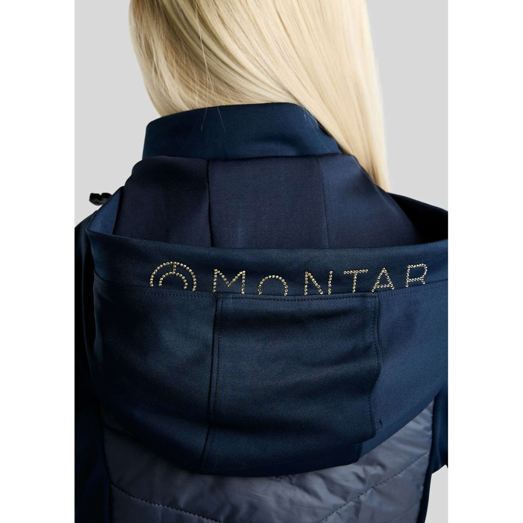 Montar Bodywarmer MoEverline Hybrid Detachable Hood Golden Quartz Crystals Navy