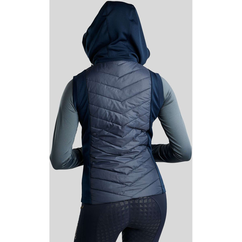 Montar Bodywarmer MoEverline Hybrid Detachable Hood Golden Quartz Crystals Navy