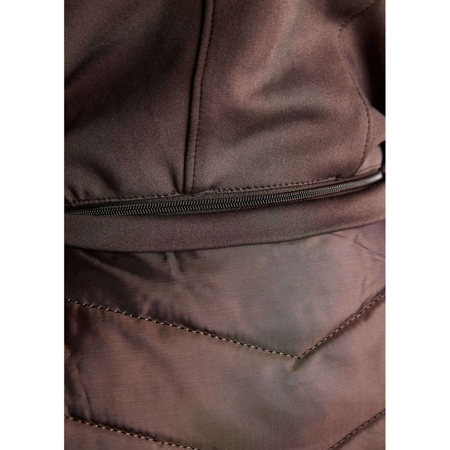 Montar Bodywarmer MoEverline Hybrid Detachable Hood Golden Quartz Crystals Black Peony