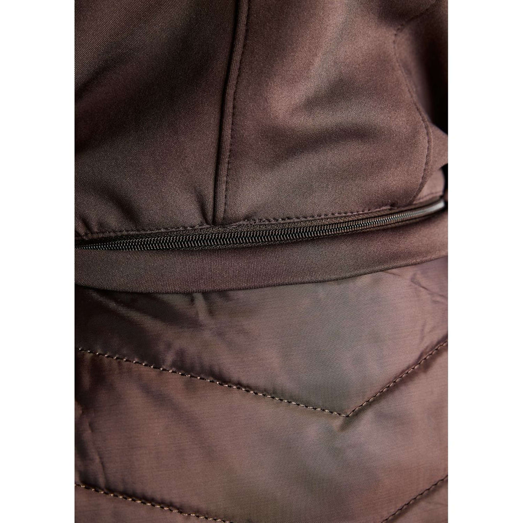 Montar Bodywarmer MoEverline Hybrid Detachable Hood Golden Quartz Crystals Black Peony