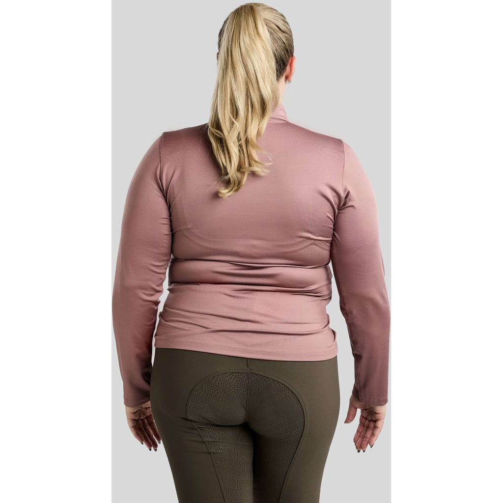 Montar Shirt Briella Rosegold Crystals Curve Long Sleeves Dusty Rose