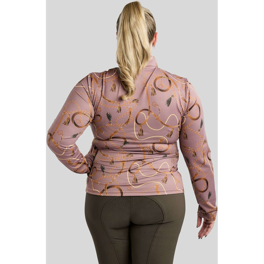 Montar Shirt Haily Bridle Print Curve Long Sleeves Dusty Rose