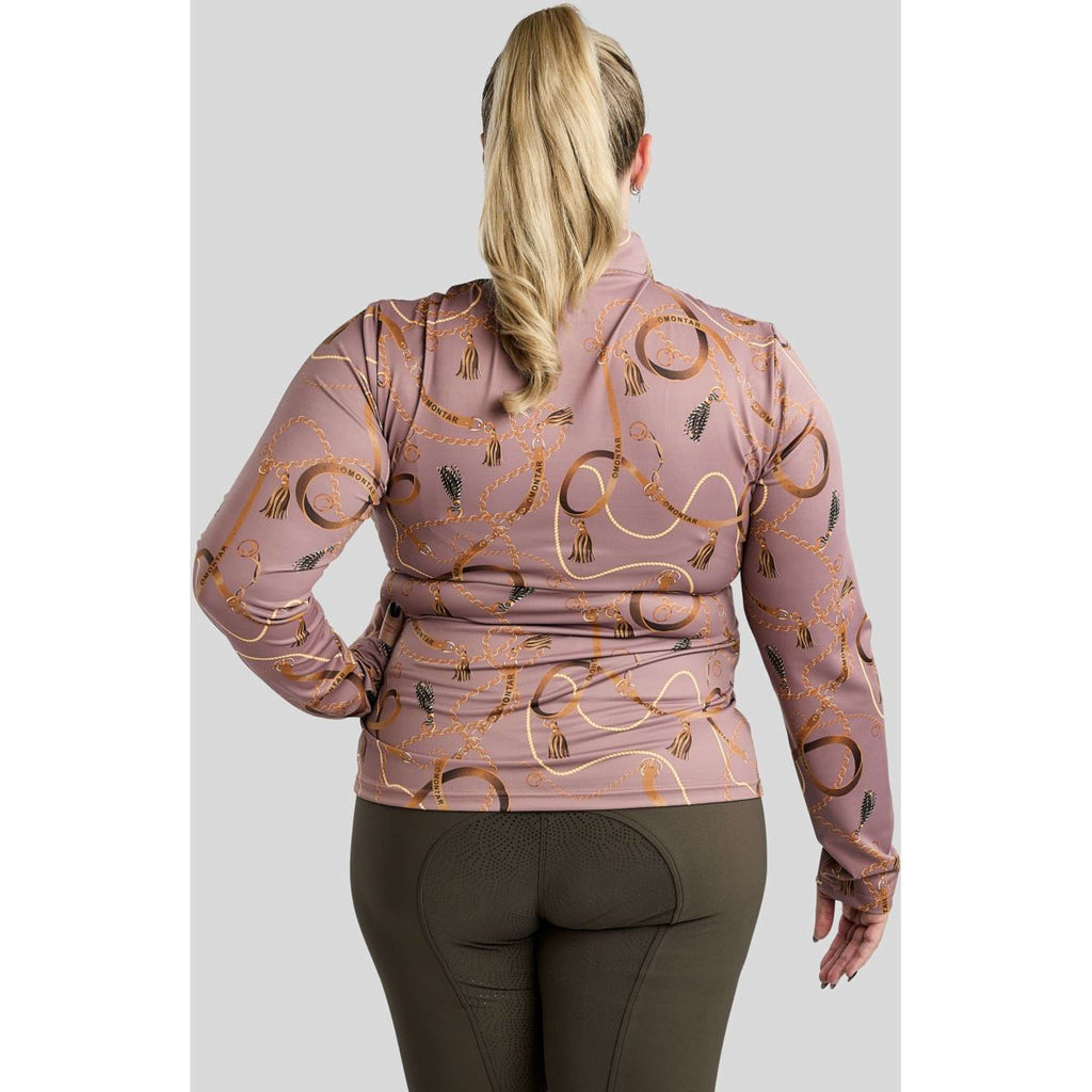 Montar Shirt Haily Bridle Print Curve Long Sleeves Dusty Rose