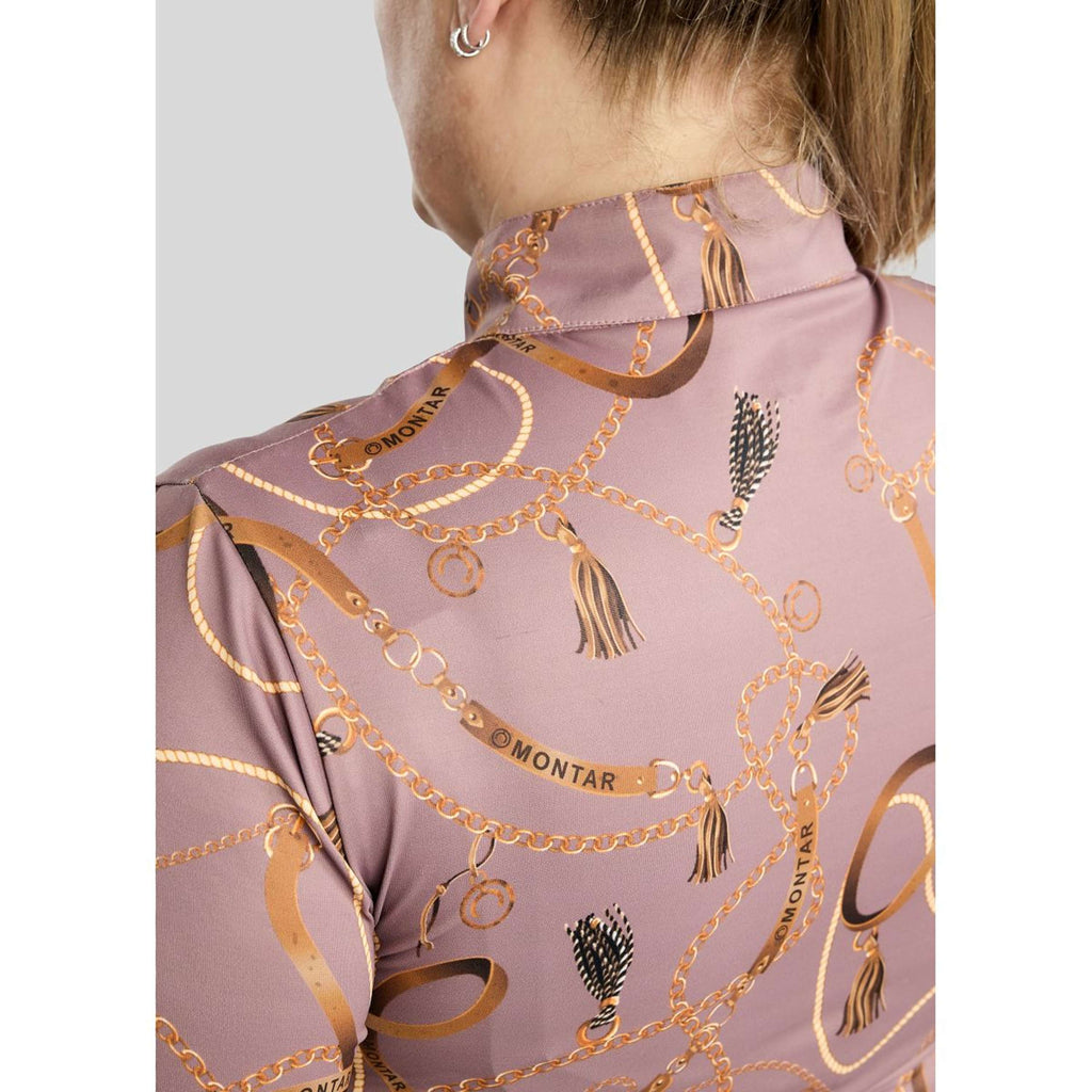 Montar Shirt Haily Bridle Print Curve Long Sleeves Dusty Rose