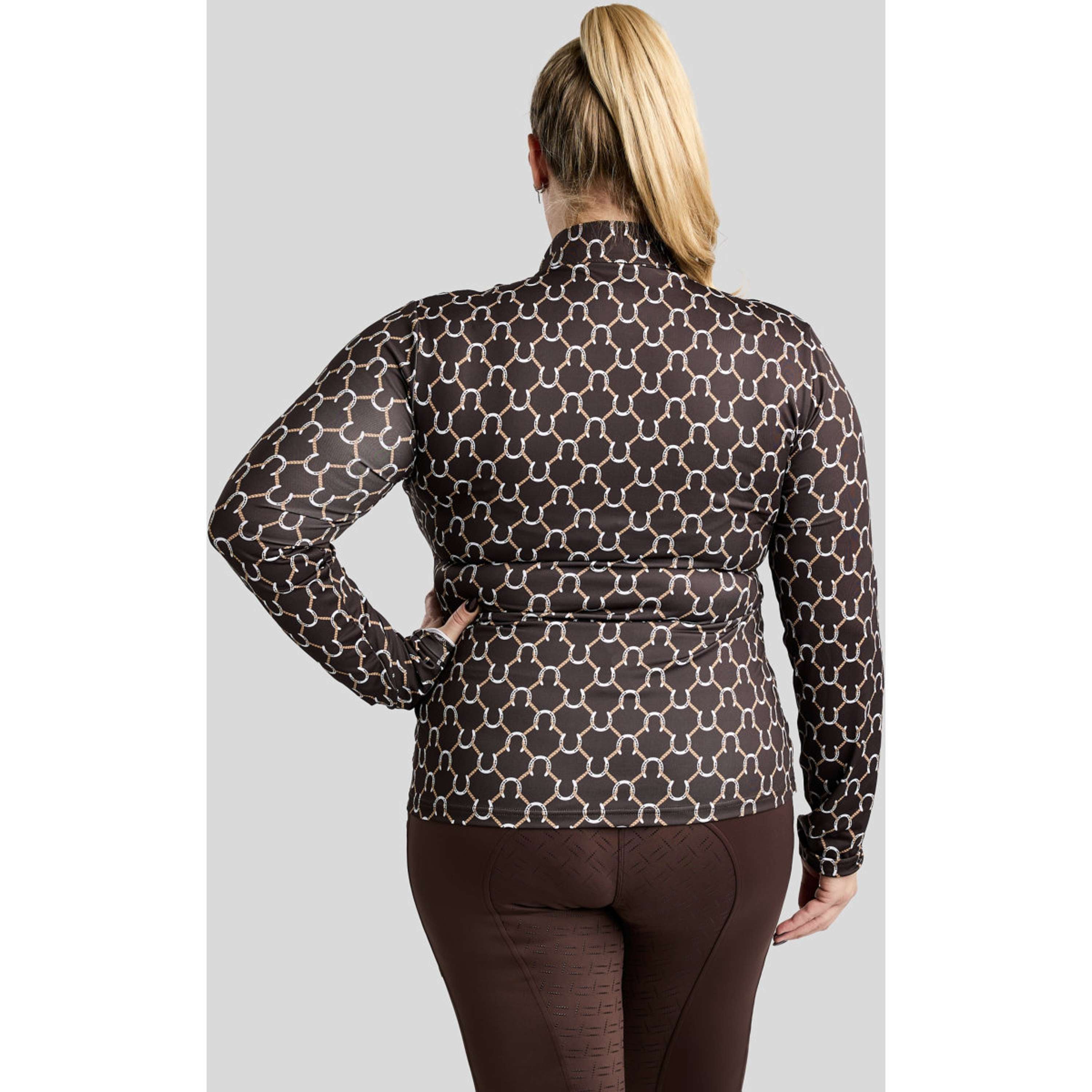 Montar Shirt MoFreya AO Printed Curve Long Sleeves Brown