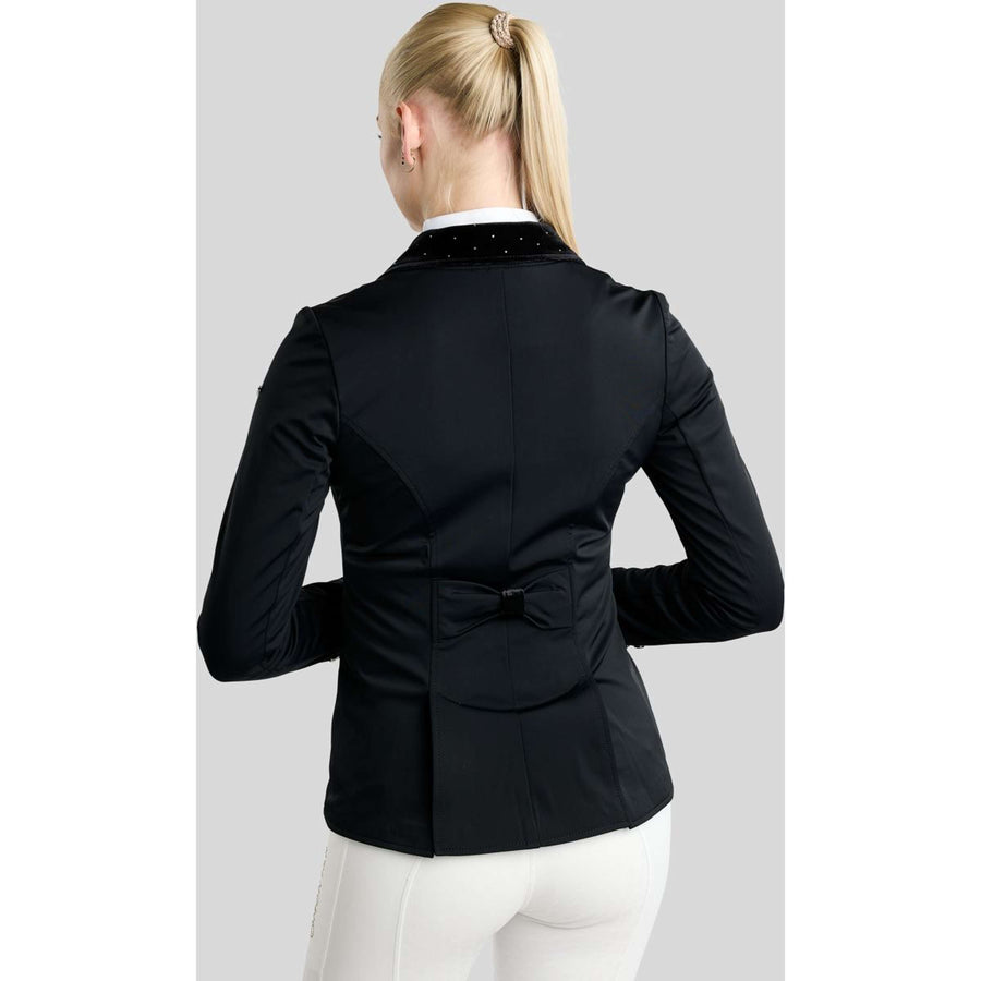 Montar Competition Jacket MoValerie Short Velvet Details Golden Quartz Crystals Black