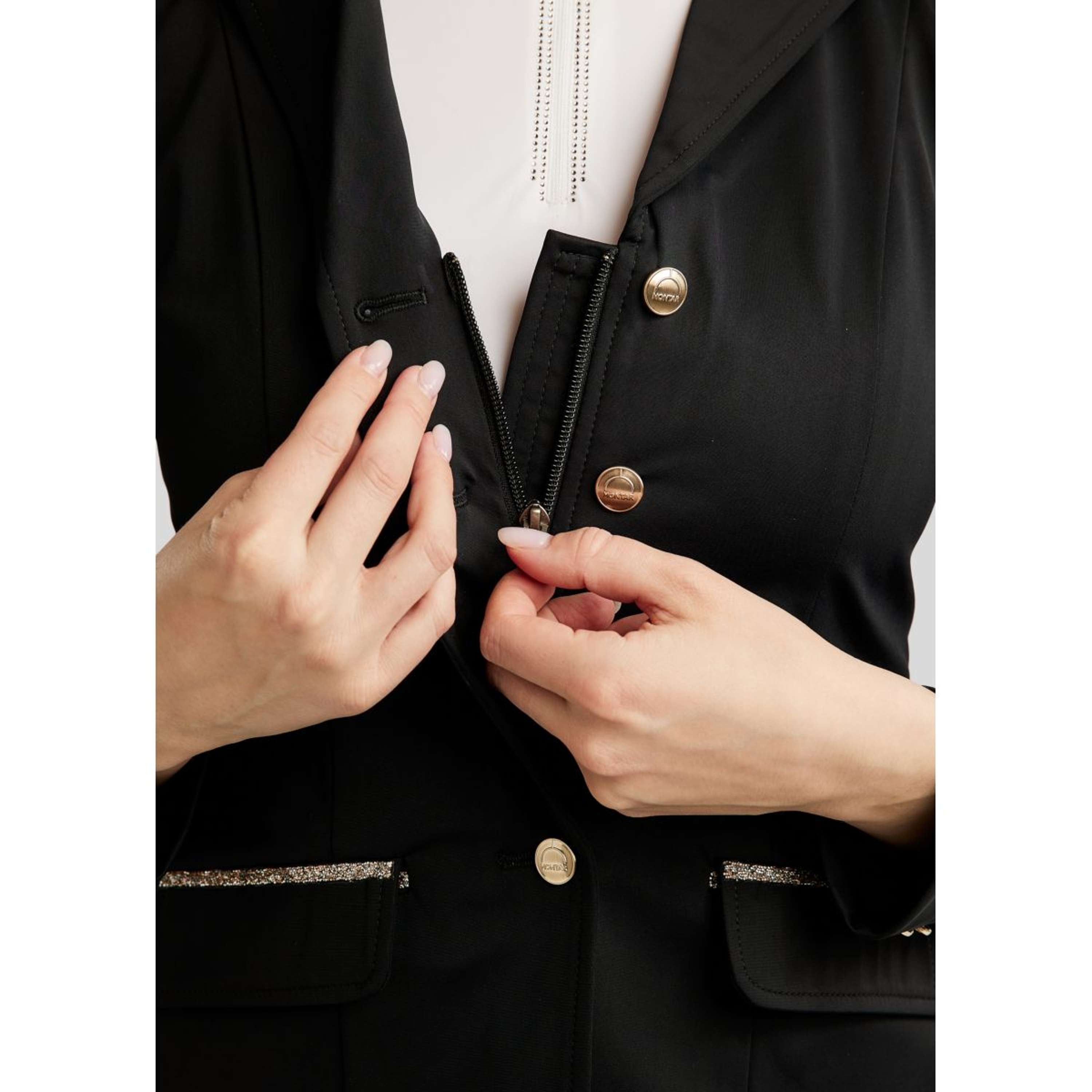 Montar Competition Jacket MoLila Champagne Crystals Black