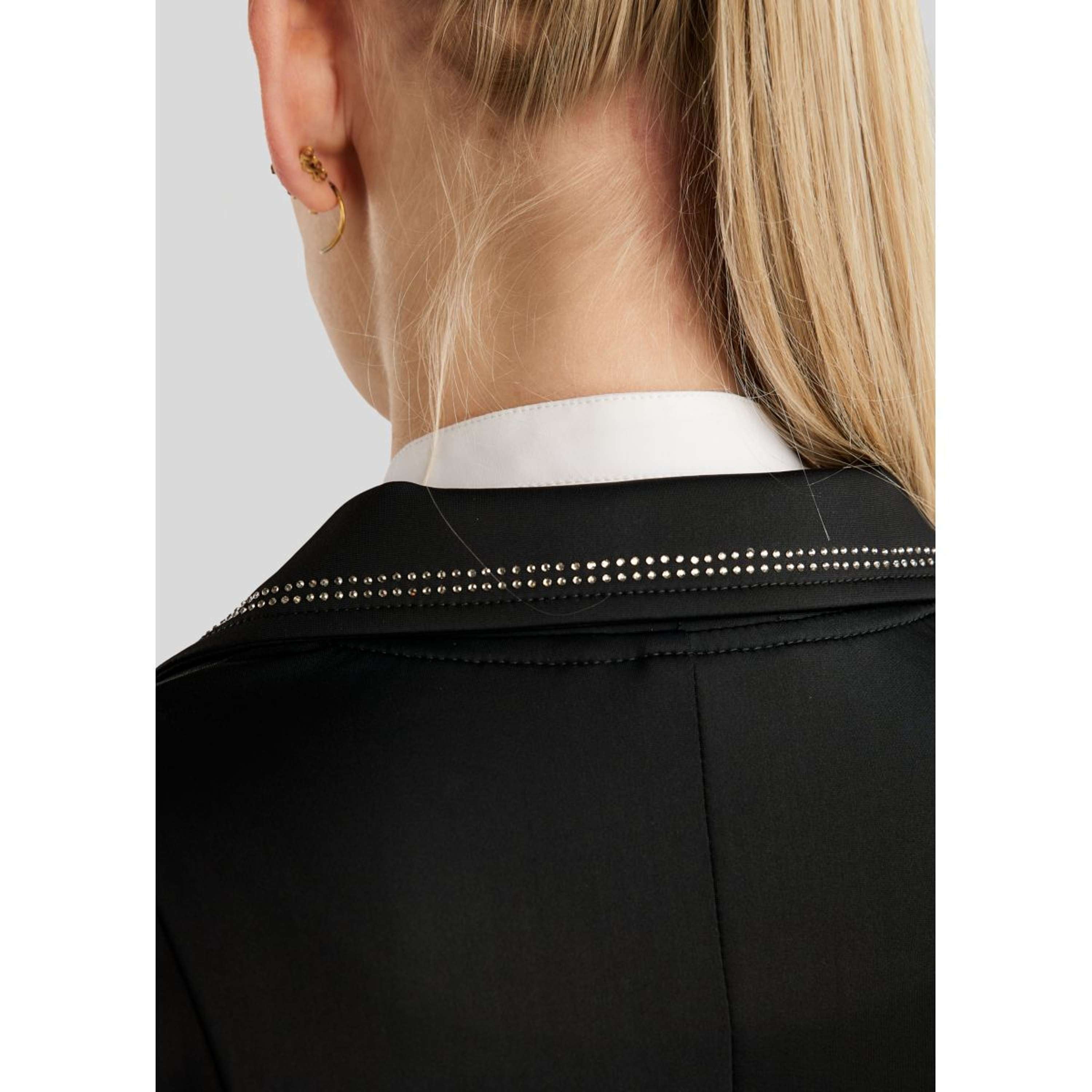 Montar Competition Jacket MoPearl Pintucks Gun Metal Crystals Black