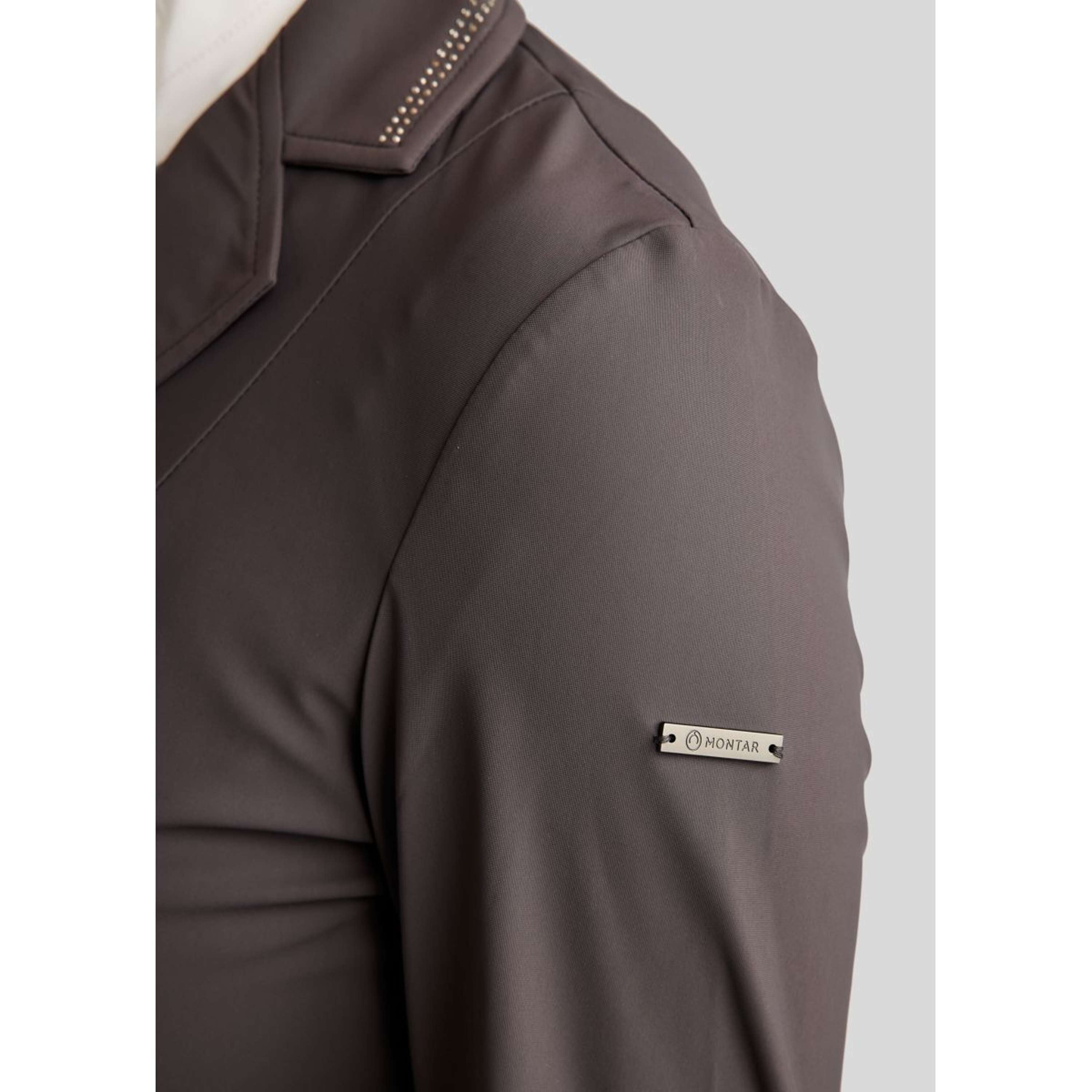 Montar Competition Jacket MoPearl Pintucks Gun Metal Crystals Slate Grey