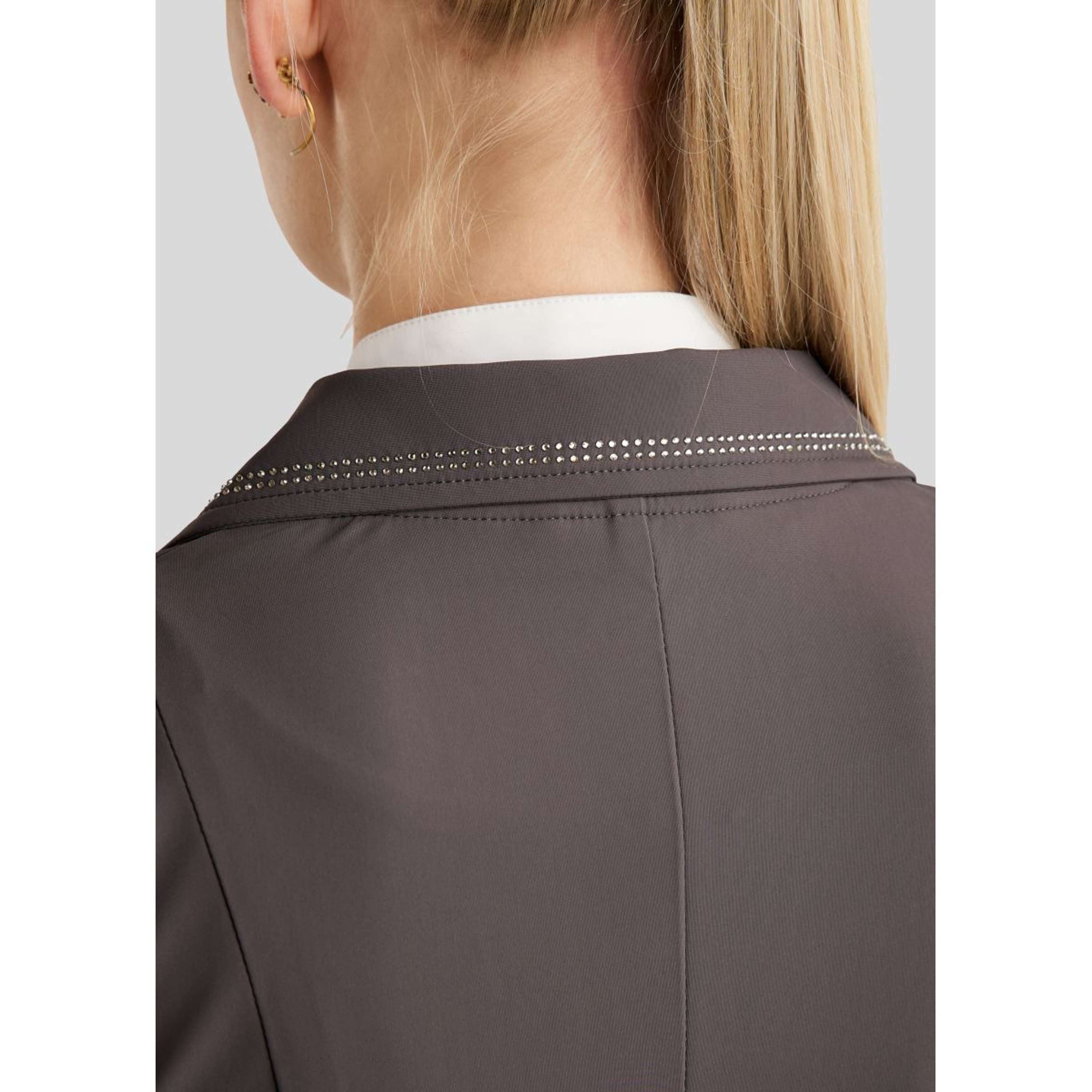 Montar Competition Jacket MoPearl Pintucks Gun Metal Crystals Slate Grey
