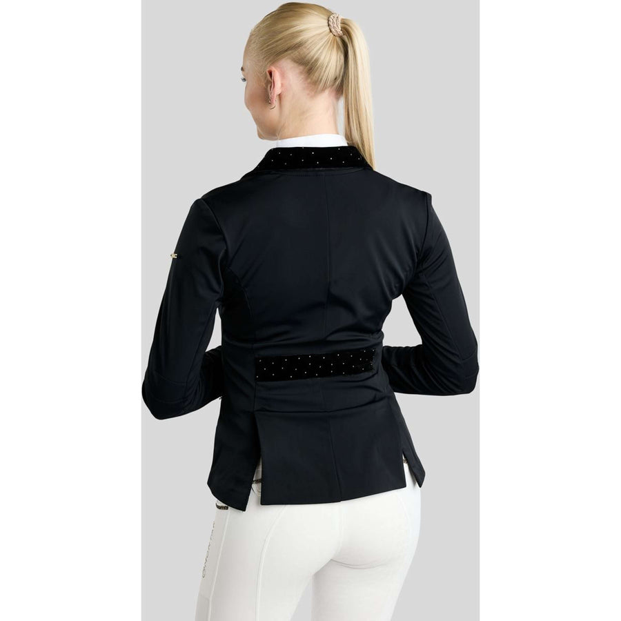 Montar Competition Jacket MoValerie Velvet Details Golden Quartz Crystals Black