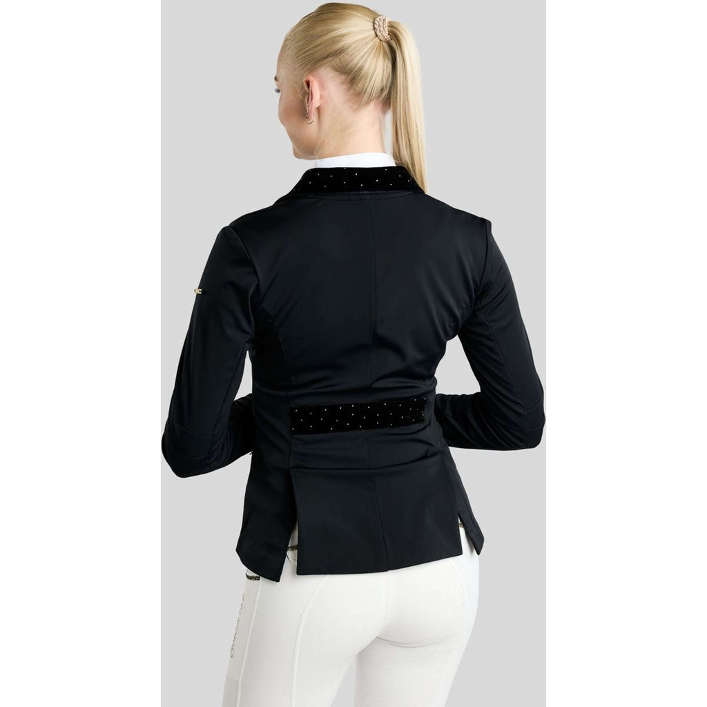 Montar Competition Jacket MoValerie Velvet Details Golden Quartz Crystals Black