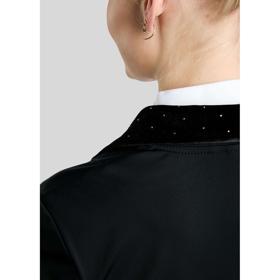 Montar Competition Jacket MoValerie Velvet Details Golden Quartz Crystals Black