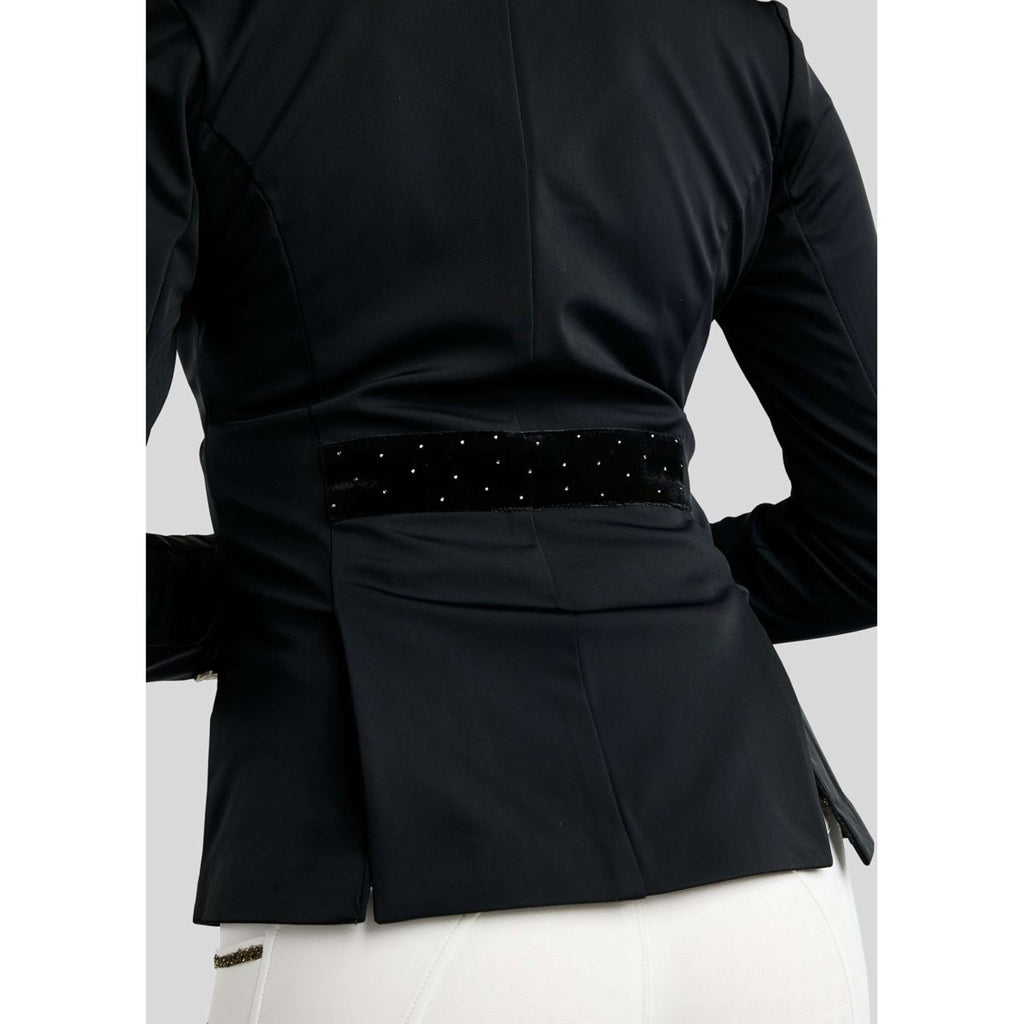 Montar Competition Jacket MoValerie Velvet Details Golden Quartz Crystals Black