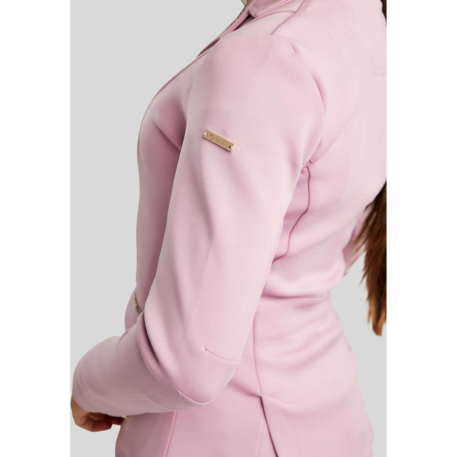 Montar Competition Jacket MoPearl Pintucks Gun Metal Crystals Junior Candy Pink