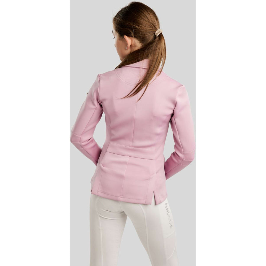 Montar Competition Jacket MoPearl Pintucks Gun Metal Crystals Junior Candy Pink