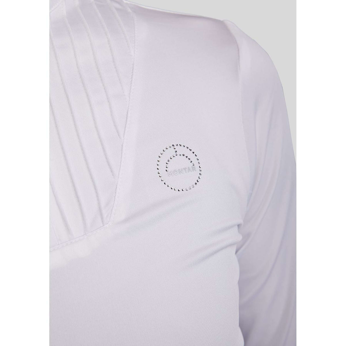 Montar Competition Shirt MoRosie Pintucks Long Sleeves White