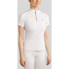 Montar Competition Shirt MoPearl Pintucks Gun Metal Crystals White