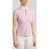 Montar Competition Shirt MoPearl Pintucks Gun Metal Crystals Candy Pink