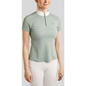 Montar Competition Shirt MoPearl Pintucks Gun Metal Crystals Turin