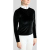 Montar Competition Shirt MoValerie Velvet Golden Quartz Crystals Long Sleeves Black