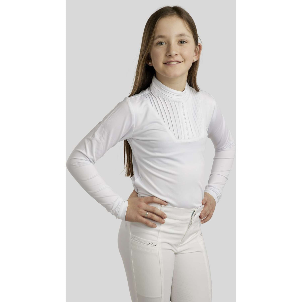 Montar Competition Shirt MoRosie Junior Long Sleeves White