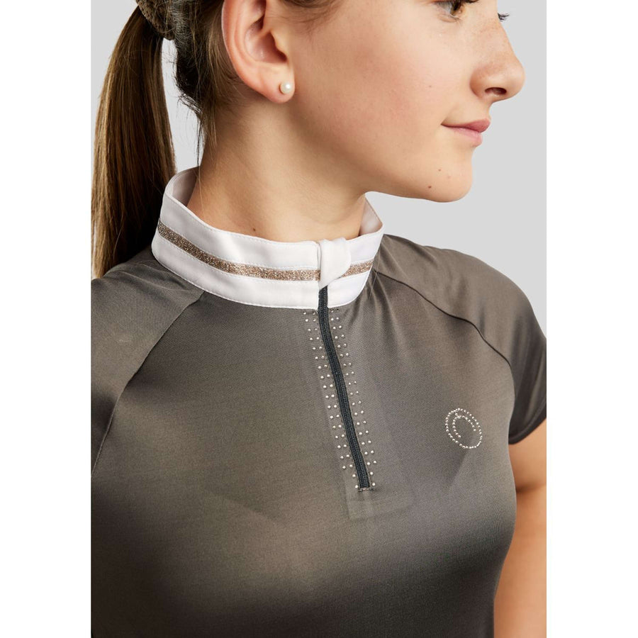 Montar Competition Shirt MoLila Champagne Crystals Junior Grey