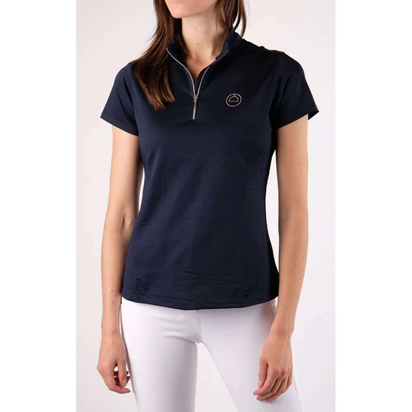 Montar Poloshirt Everly Crystal Logo Navy Montar Poloshirt Everly Crystal Logo Navy