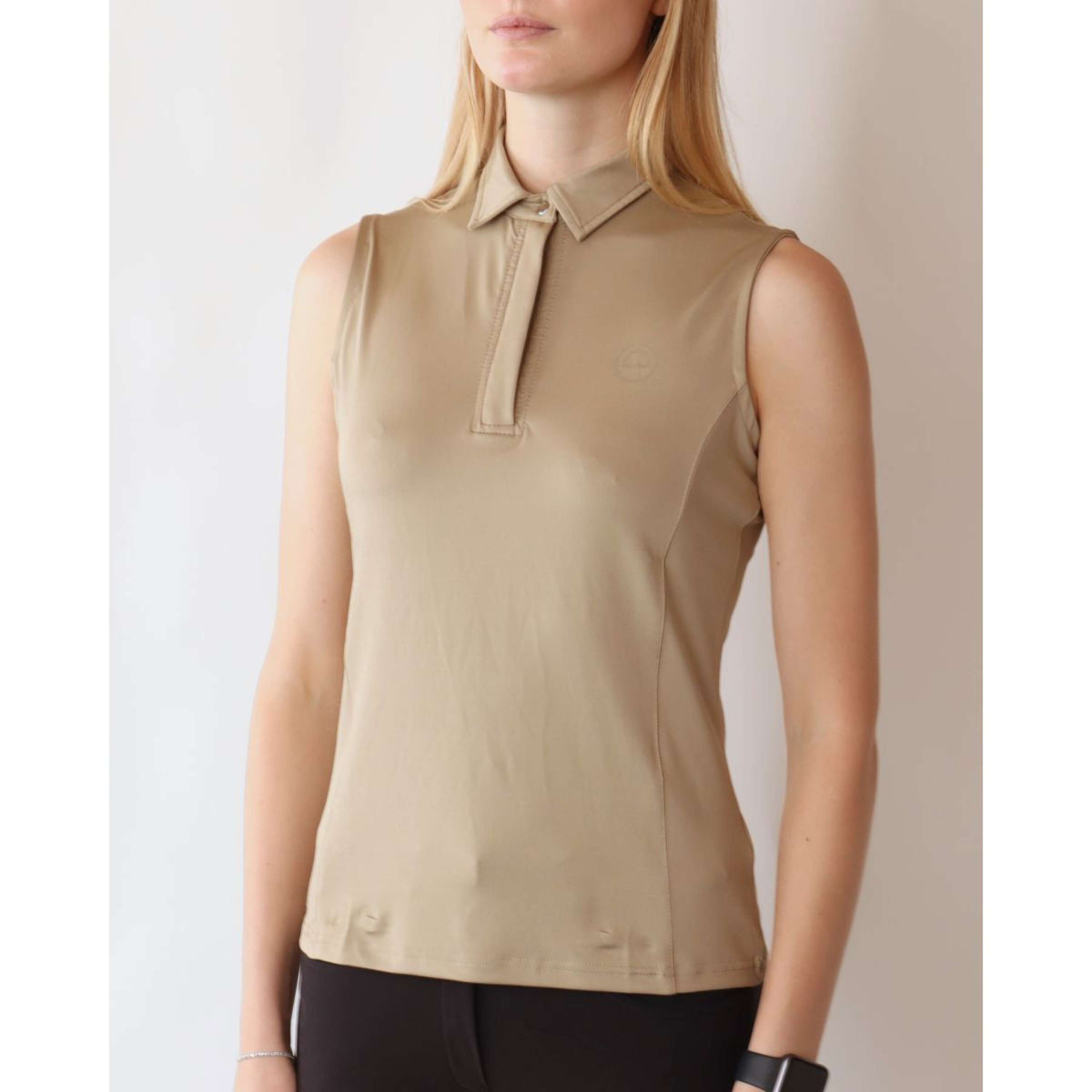 Montar Poloshirt Fiona Sleeveless Beige