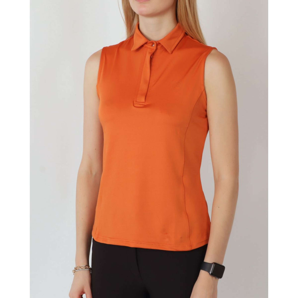 Montar Poloshirt Fiona Sleeveless Burnt Orange