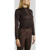 Montar Shirt Briella Rosegold Crystals Long Sleeves Brown